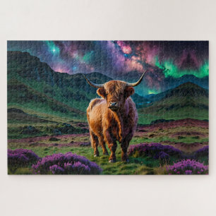 Highland Koe onder de sterren Legpuzzel