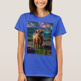 Highland Koe onder de sterren T-shirt