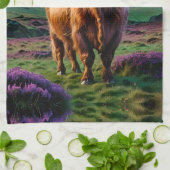 Highland Koe onder de sterren Theedoek (Gevouwen)