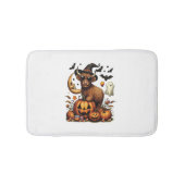 Highland Koe op pompoen Halloween Badmat (Voorkant)