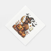Highland Koe op pompoen Halloween Servet (Hoek)