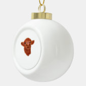 Highland Koe Oversized T-shirt Keramische Bal Ornament (Rechts)