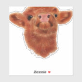 Highland Koe Oversized T-shirt Sticker (Vel)