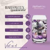 Highland Koe Painted Can Bril Blikvorm Glas