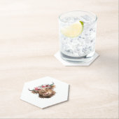 Highland Koe Painting Classic T-shirt Kartonnen Onderzetters (Insitu)