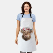 Highland Koe Painting Classic T-shirt Schort (Gedragen)