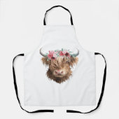 Highland Koe Painting Classic T-shirt Schort (Voorkant)