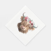 Highland Koe Painting Classic T-shirt Servet (Hoek)