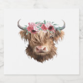 Highland Koe Painting Classic T-shirt Sparkling Wijnetiket (Enkel label)