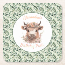 Highland Koe Papier Onderzetter