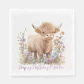 Highland koe party servetten (Voorkant)