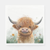 Highland koe party servetten (Voorkant)