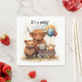 Highland Koe party servetten, Schotse Koe partij Servet (Insitu)