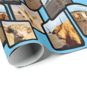 Highland Koe Photo Collage Cadeaupapier (Rol Hoek)