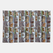 Highland Koe Photo Collage Theedoek (Horizontaal)