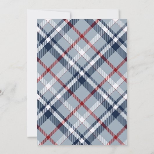 Highland koe plaid baby shower uitnodiging (Achterkant)