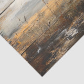 Highland Koe Portret op verweerde houten decoupage Tissuepapier (Detail)