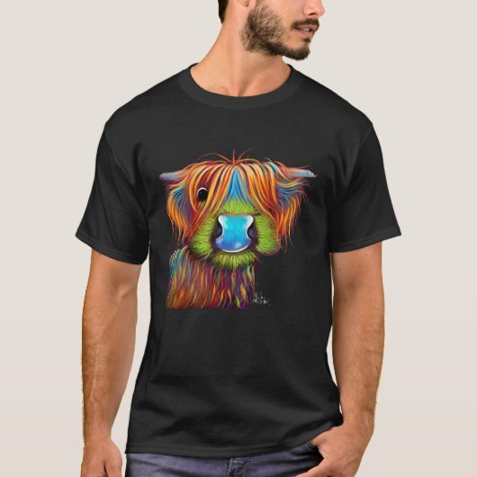Highland koe print dierenprint STaNLeY T-shirt (Voorkant)