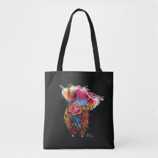 HiGHLaND Koe PRiNT SCoTTiSH ' BLooM ' BY SHiRLeY M Tote Bag