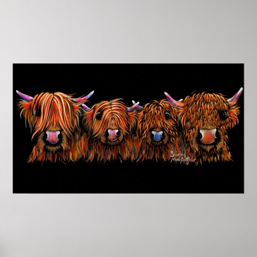 HiGHLaND Koe PRiNT SCoTTiSH ' THe GiNGeR NuTS ' (Voorkant)