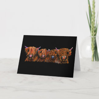HiGHLaND Koe PRiNT SCoTTiSH ' THe GiNGeR NuTS ' Kaart