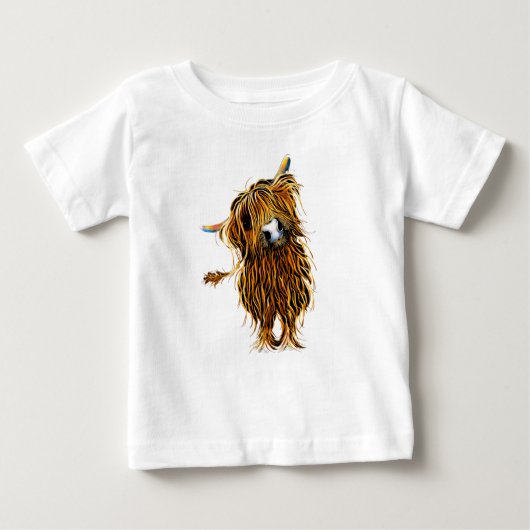 Highland Koe Print T-SHiRT ' CoooWeee ' (Voorkant)