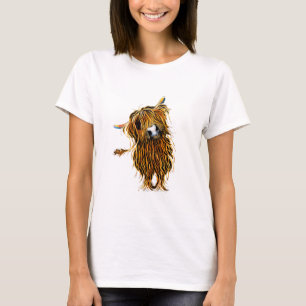 HiGHLaND Koe PRiNT T-SHiRT ' CoooWeee '