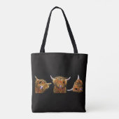 HiGHLaND Koe PRiNT "THe SCoTieS"-Canvas tas (Achterkant)