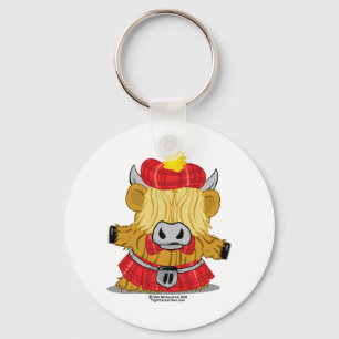 Highland Koe Red Kilt Sleutelhanger