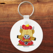 Highland Koe Red Kilt Sleutelhanger (Voorkant)