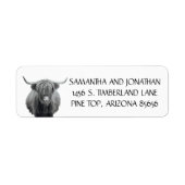 Highland Koe Return address Label (Voorkant)