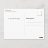 Highland Koe  Rode Truck Vrolijk Kerstfeest Briefkaart (Achterkant)