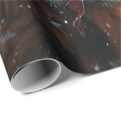 Highland Koe Rustic Barnyard Christmas Decoupage Cadeaupapier (Rol Hoek)