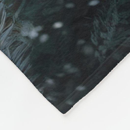 Highland Koe Rustic Barnyard Christmas Fleece Deken (Hoek)