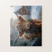Highland Koe Rustic Barnyard Christmas Legpuzzel (Verticaal)