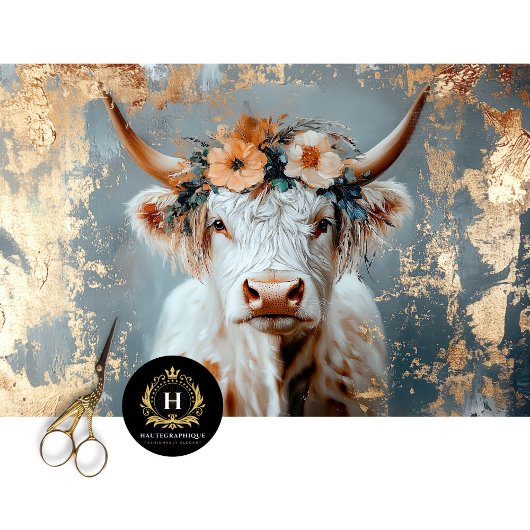 Highland Koe rustieke Boho boerderij Decoupage Tissuepapier