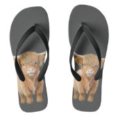 Highland koe sandalen teenslippers (Voetbed)