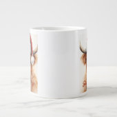 Highland Koe Santa 20 oz Jumbo Koffie Mok (Voorkant)