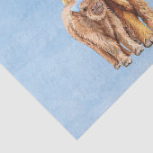 Highland Koe Scotland Blue Mama Baby Calf Tissuepapier (Detail)