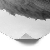 Highland Koe Scotland Clouds Black White Poster (Hoek)