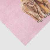 Highland Koe Scotland Pink Mama Baby Calf Tissuepapier (Detail)