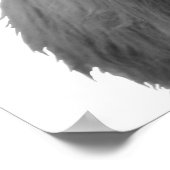 Highland Koe Scotland Rustic Black White Poster (Hoek)