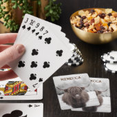 Highland Koe Scotland Rustic Boerderij Monogram Pokerkaarten (Insitu)