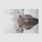 Highland Koe Scotland Rustic Tissue Paper Tissuepapier (Voorkant)