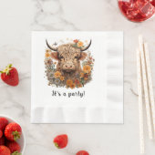 Highland Koe servet, Verjaardag, Douches servet (Insitu)