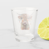 Highland Koe Shot Glass Glas (Achterkant)