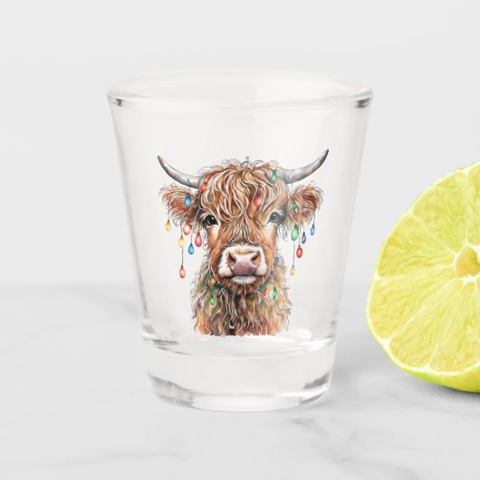 Highland Koe Shot Glass Glas (Voorkant)