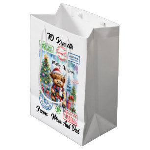 Highland Koe Sips beroemd gemaakt door Christmas T Medium Cadeauzakje