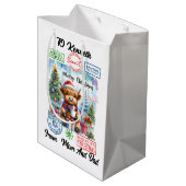 Highland Koe Sips beroemd gemaakt door Christmas T Medium Cadeauzakje (Achterkant Gekanteld)