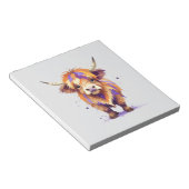 Highland Koe speels Schattig leuk dier kleurrijk Notitieblok (Schuin)